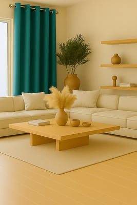 Imagen 2 del producto Pack 2 Cortina Tradicional 100% Blackout Turquesa