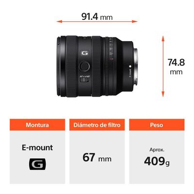 Imagen 2 del producto Lente Montura E Zoom Gran Angular FE 16-25 mm