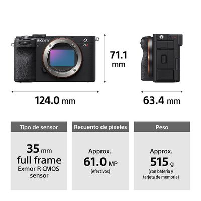 Imagen 2 del producto Cámara Profesional Compacta Full Frame Mirrorless ILCE-7CR Negra