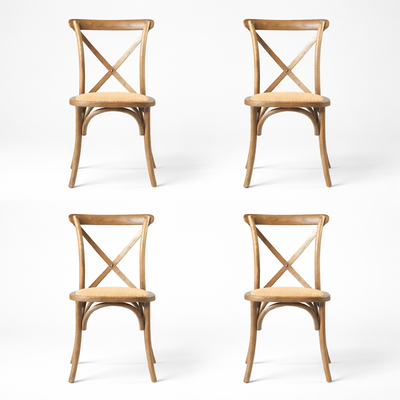 Pack 4 Sillas De Comedor Toscanas