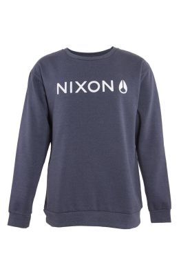 Poleron Men Crew Blue Logo White