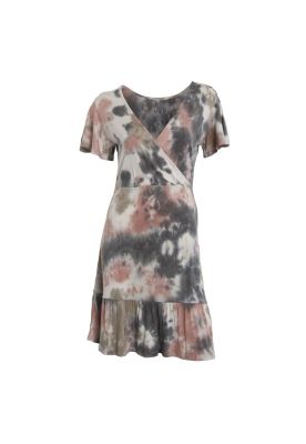 Vestido En V tie dye Grey Rose