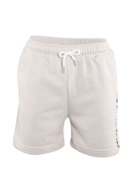 Short Men Beige Logo Print