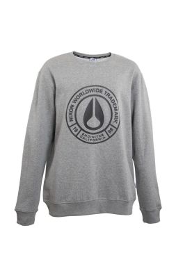 Polerón Crew Grey Logo Front Black