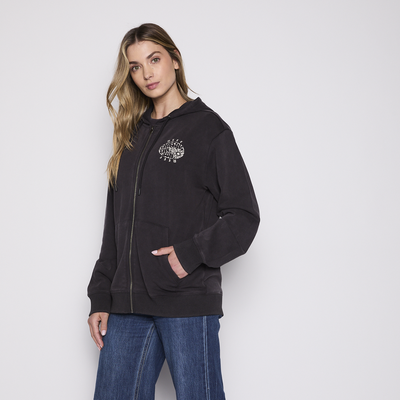 Imagen 2 del producto Polerón Reef Women Full Zipper Black Chasing Sun