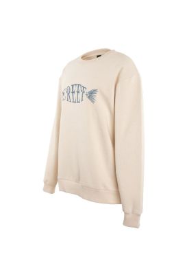 Imagen 2 del producto Poleron Men Crew Beige Skeleton Fish