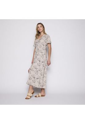 Vestido Reef Women Natural White Buttons