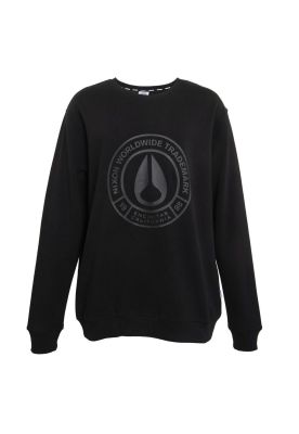 Polerón Crew Black Logo Front Black