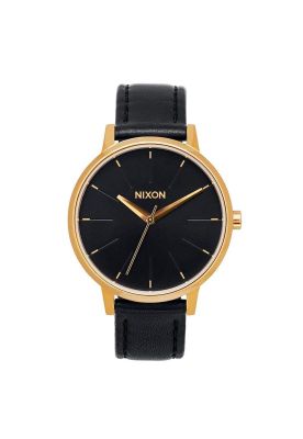 Reloj Kensington Leather Negro/Dorado Nixon