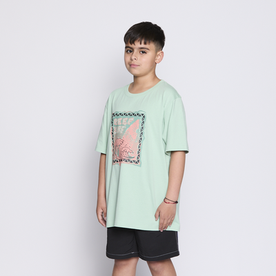 Imagen 2 del producto Polera Reef Kids Light Green Print Front