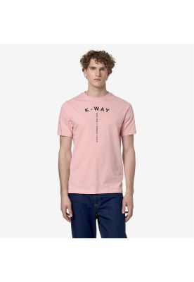 Polera K-Way Men Odom Typo Established Pink