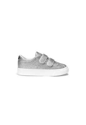 Zapatilla 2843 Kids Club S Strap Glitter Grey Silver