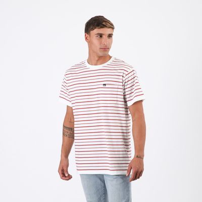 Imagen 2 del producto Polera Reef Men Stripe White Red