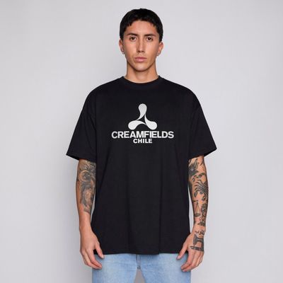 Imagen 1 del producto Polera Creamfields x Whatup Black Icon Logo Silver