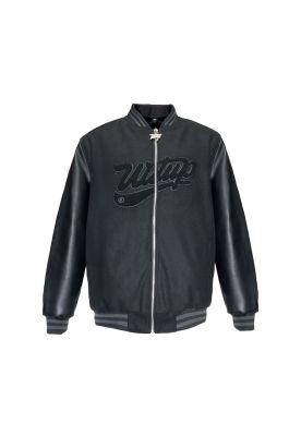 Chaqueta Whatup Hombre Varsity Full Zipper Black
