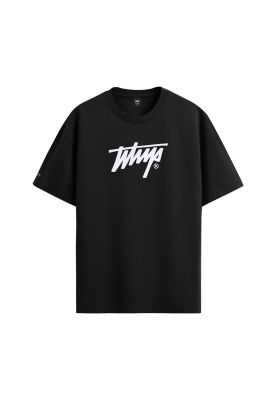 Polera Whatup Hombre Icon Logo Black White