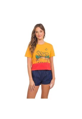 Polera Moonlake Tied Crop Sulp Dipd