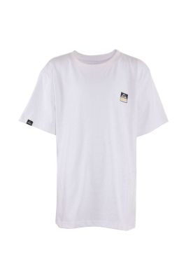 Polera Kids White Logo Black Back