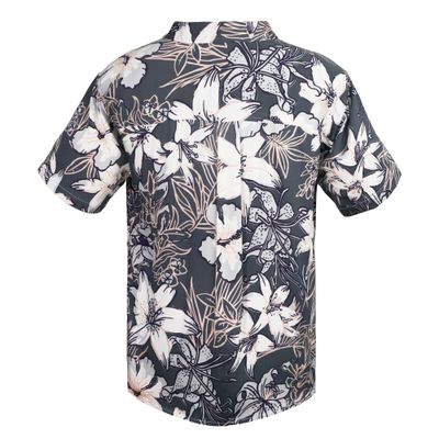 Imagen 2 del producto Camisa Niño Reef Flores Blancas Gris Oscuro