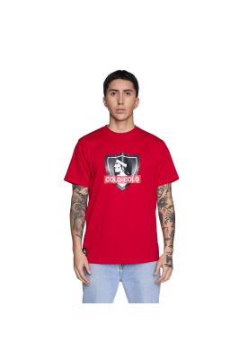 Polera Colo Colo Urbano Hombre Rojo Escudo Verano