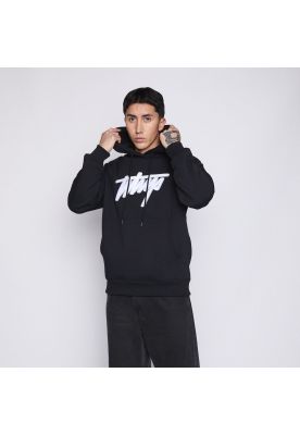 Polerón Whatup Hoodie Black White v26