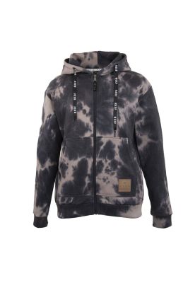 Polerón Men Full Zipper Tie Dye Beige Black