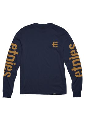 Polera Men Icon Manga Larga Navy Gum