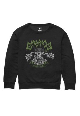 Poleron Men x Shake Junt Skull Crew Black