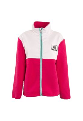 Poleron Women Sherpa Fucshia White