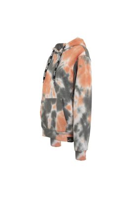 Imagen 2 del producto Poleron Women Tiedye Black Orange White Hoodie