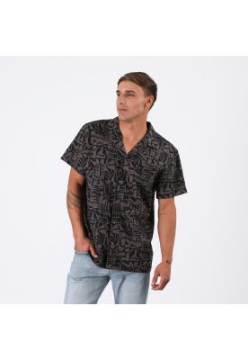 Camisa Reef Men Negro Diseños Gris