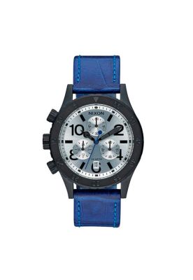 Reloj 38-20 Chrono Leather Black Blue Gator Nixon