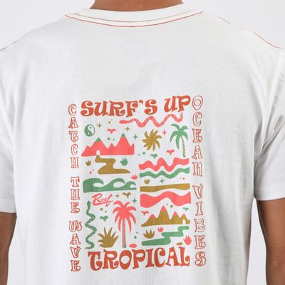 Imagen 1 del producto Polera Reef Men Surfs Up White