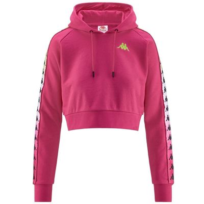 Imagen 1 del producto Poleron Crop Women Banda Tamas Degrade Fuxia White