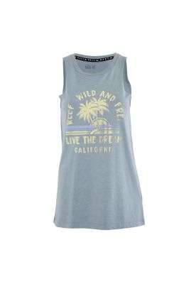 Polera Kids Musculosa Grey Palm
