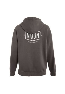 Imagen 2 del producto Poleron Men Full Zipper Charcoal Double Logo