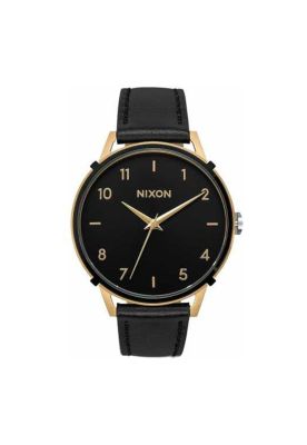Reloj Arrow Leather Gold Black