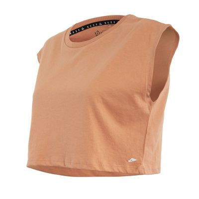 Imagen 2 del producto Polera Kids Crop Top Orange Pink Palm California