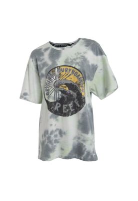 Polera Women Oversize Tie Dye Blue