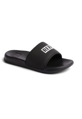Sandalia Reef Kids One Slide Black White