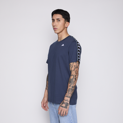 Imagen 2 del producto Polera Kappa Men Banda Petrol Blue Logo White Black