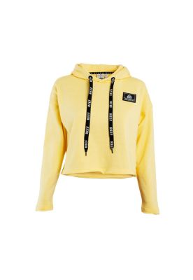 Poleron Crop Niña Yellow Print Back