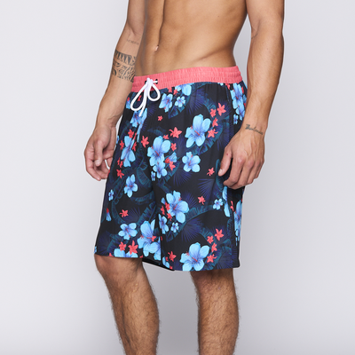 Imagen 2 del producto Traje de Baño Reef Men Black Red Flowers