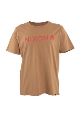 Polera Men Brown Logo Front Red