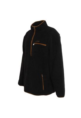 Imagen 2 del producto Poleron Men Sherpa Half Zip Black Brown