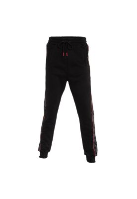 Pantalón Colo Colo Urbano Black Diseño Banda Lateral Grey Red