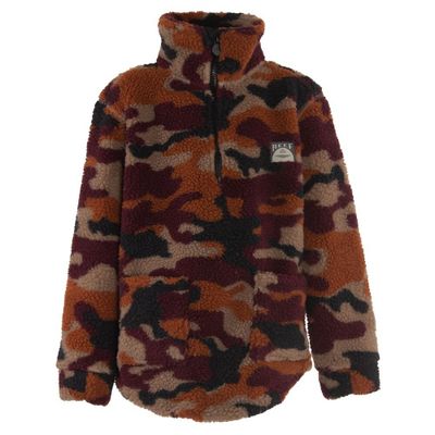 Imagen 1 del producto Poleron Boys Brown Camo Half Zip