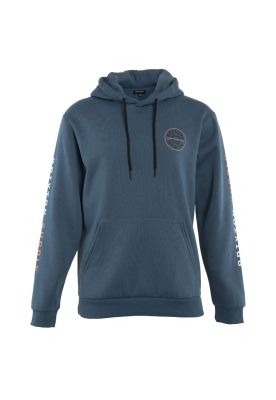 Poleron Men Hoodie Logo Petrol Blue Black Orange