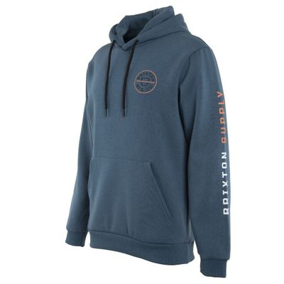 Imagen 2 del producto Poleron Men Hoodie Logo Petrol Blue Black Orange