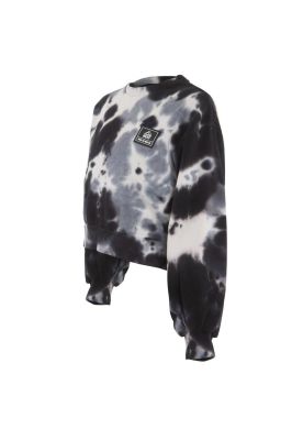 Imagen 2 del producto Poleron Girls Crop Black Grey White